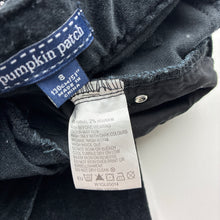 Load image into Gallery viewer, Girls Pumpkin Patch, black stretch velvet pants, adjustable, NEVER WORN, Inside leg: 58.5cm, EUC, size 8,  