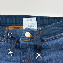 Load image into Gallery viewer, Boys B Collection, blue stretch denim pants, elasticated, Inside leg: 46.5cm, EUC, size 5,  