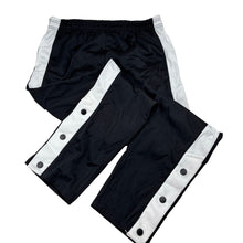 Load image into Gallery viewer, Unisex B Collection, black &amp; white track pants, elasticated, Inside leg: 67cm, GUC, size 12,  