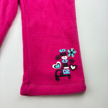 Load image into Gallery viewer, Girls Kids Stuff, pink fleece pants, elasticated, Inside leg: 31cm, EUC, size 2,  