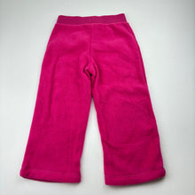 Load image into Gallery viewer, Girls Kids Stuff, pink fleece pants, elasticated, Inside leg: 31cm, EUC, size 2,  