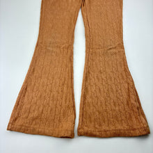 Load image into Gallery viewer, Girls KID, stretchy knit bootcut pants, elasticated, Inside leg: 53cm, FUC, size 10,  