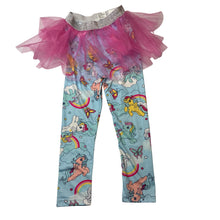Load image into Gallery viewer, Girls My Little Pony, colourful tutu leggings, elasticated, Inside leg: 46cm, EUC, size 6,  