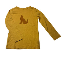 Load image into Gallery viewer, Boys Anko, yellow cotton long sleeve top, wolf, FUC, size 5,  