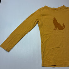 Load image into Gallery viewer, Boys Anko, yellow cotton long sleeve top, wolf, FUC, size 5,  
