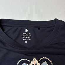 Load image into Gallery viewer, Girls Target, navy organic cotton long sleeve top, EUC, size 12,  