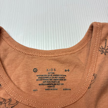 Load image into Gallery viewer, Unisex Target, cotton singlet top, dinosaurs, GUC, size 4-6,  