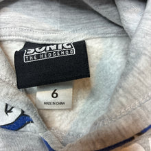 Load image into Gallery viewer, Boys SEGA, Sonic the Hedgehog fleece lined hoodie sweater, wash fade &amp; pilling, FUC, size 6,  