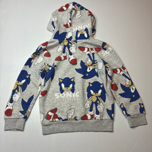 Load image into Gallery viewer, Boys SEGA, Sonic the Hedgehog fleece lined hoodie sweater, wash fade &amp; pilling, FUC, size 6,  
