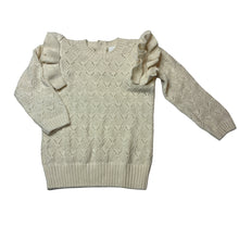 Load image into Gallery viewer, Girls Baby Berry, knitted cotton ruffle sweater / jumper, EUC, size 2,  
