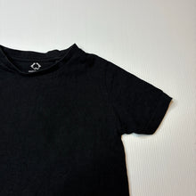 Load image into Gallery viewer, Unisex Favourites, black Aust cotton tee / top, EUC, size 4,  