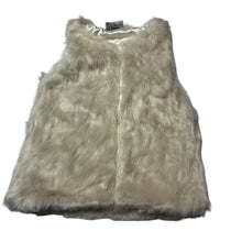 Load image into Gallery viewer, Girls Mango, lined faux fur vest, 3 hook fasten, EUC, size 7,  