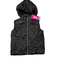 Load image into Gallery viewer, Girls L&amp;D, fleece lined hooded puffer vest / jacket, NEW, size 8,  