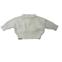 Load image into Gallery viewer, Girls Baby Berry, chunky knit cotton sweater / jumper, light mark, FUC, size 000,  
