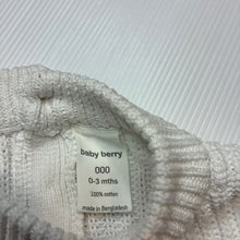 Load image into Gallery viewer, Girls Baby Berry, chunky knit cotton sweater / jumper, light mark, FUC, size 000,  