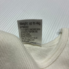 Load image into Gallery viewer, Unisex Baby Berry, white ribbed cotton singlet top, GUC, size 0000,  