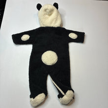 Load image into Gallery viewer, Unisex Baby Berry, fleece zip coverall / romper, panda, EUC, size 000,  