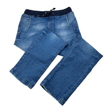 Load image into Gallery viewer, Boys Target, stretch knit denim pants, elasticated, Inside leg: 52cm, FUC, size 7,  