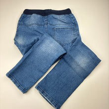 Load image into Gallery viewer, Boys Target, stretch knit denim pants, elasticated, Inside leg: 52cm, FUC, size 7,  
