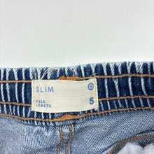 Load image into Gallery viewer, Boys Target, slim fit stretch denim jeans, elasticated, Inside leg: 42.5cm, FUC, size 5,  