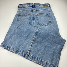 Load image into Gallery viewer, Girls Target, long stretch denim skirt, adjustable, L: 70cm, small light mark right pocket, FUC, size 12,  