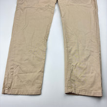 Load image into Gallery viewer, Boys Zara, stretch cotton chino pants, adjustable, Inside leg: 66.5cm, small light mark left cuff, FUC, size 13-14,  