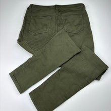 Load image into Gallery viewer, Girls Target, khaki stretch denim jeggings, elasticated, Inside leg: 73cm, GUC, size 14,  