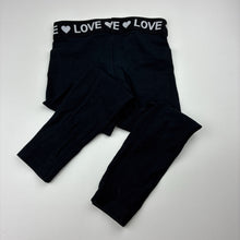 Load image into Gallery viewer, Girls Primark, black stretchy leggings, Inside leg: 40cm, GUC, size 4-5,  