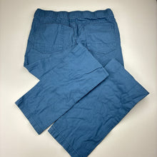 Load image into Gallery viewer, Boys Brilliant Basics, blue cotton pants, elasticated, Inside leg: 65cm, EUC, size 14,  