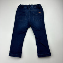 Load image into Gallery viewer, Unisex Sprout, stretch knit denim jeans, elasticated, Inside leg: 29cm, EUC, size 1,  
