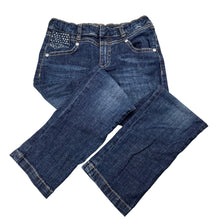 Load image into Gallery viewer, Girls Cycle Band, stretch denim jeans, adjustable, Inside leg: 48.5cm, GUC, size 5,  