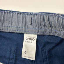 Load image into Gallery viewer, Boys Anko, navy casual pants, elasticated, Inside leg: 48cm, GUC, size 6,  