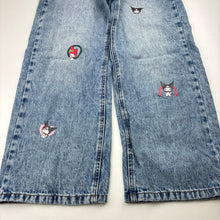 Load image into Gallery viewer, Girls Zara, San Rio denim jeans, adjustable, Inside leg: 57cm, GUC, size 9-10,  