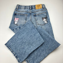 Load image into Gallery viewer, Girls Zara, San Rio denim jeans, adjustable, Inside leg: 57cm, GUC, size 9-10,  