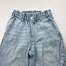 Load image into Gallery viewer, Girls H&amp;M, wide leg denim jeans, adjustable, Inside leg: 59cm, EUC, size 10,  
