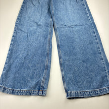 Load image into Gallery viewer, Girls H&amp;M, wide leg denim jeans, adjustable, Inside leg: 59.5cm, GUC, size 10,  
