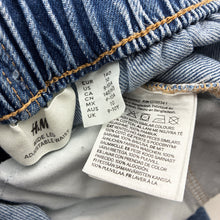 Load image into Gallery viewer, Girls H&amp;M, wide leg denim jeans, adjustable, Inside leg: 59.5cm, GUC, size 10,  