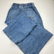 Load image into Gallery viewer, Girls H&amp;M, wide leg denim jeans, adjustable, Inside leg: 59.5cm, GUC, size 10,  