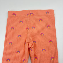 Load image into Gallery viewer, Girls Next, ribbed leggings, rainbows, Inside leg: 32cm, EUC, size 2-3,  