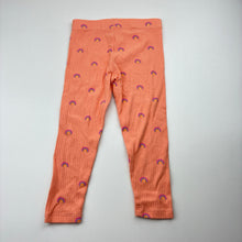 Load image into Gallery viewer, Girls Next, ribbed leggings, rainbows, Inside leg: 32cm, EUC, size 2-3,  