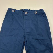 Load image into Gallery viewer, Boys TOFFY HOUSE, navy lightweight cotton pants, adjustable, Inside leg: 34cm, EUC, size 3-4,  