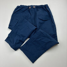 Load image into Gallery viewer, Boys TOFFY HOUSE, navy lightweight cotton pants, adjustable, Inside leg: 34cm, EUC, size 3-4,  