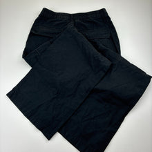 Load image into Gallery viewer, Unisex H&amp;M, black cotton cargo pants, adjustable, Inside leg: 70cm, EUC, size 14,  