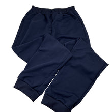 Load image into Gallery viewer, Unisex ROMAROSE, navy track pants, elasticated, Inside leg: 67cm, EUC, size 13,  