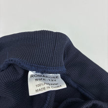 Load image into Gallery viewer, Unisex ROMAROSE, navy track pants, elasticated, Inside leg: 67cm, EUC, size 13,  