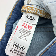 Load image into Gallery viewer, Boys M&amp;S, blue stretch denim jeans, adjustable, Inside legL 50.5cm, GUC, size 8,  