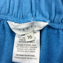 Load image into Gallery viewer, Girls Tilii, blue casual shorts, elasticated, GUC, size 16,  