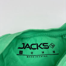 Load image into Gallery viewer, Unisex Jacks, green cotton tee / top, surf, GUC, size 10,  