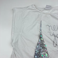Load image into Gallery viewer, Girls Zara, white tee / top, New York, GUC, size 11-12,  