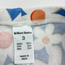 Load image into Gallery viewer, Girls Brilliant Basics, floral stretchy leggings, Inside leg: 32cm, FUC, size 3,  
